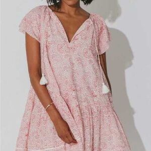 Cleobella Pink and White Mini Dress